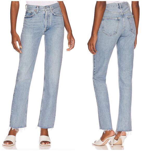 AGOLDE Lana Mid Rise Straight Jena Sway Wash - Picture 1 of 10